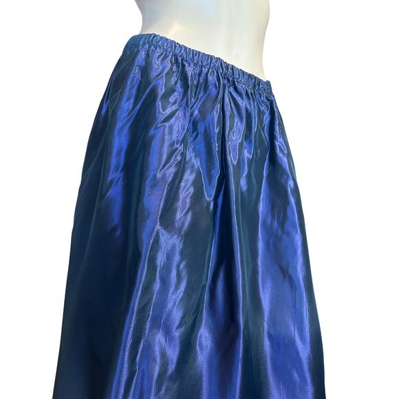 VTG Jessica McClintock for Gunne Sax SZ Large Tafetta Purple Metallic Maxi Skirt - Picture 2 of 13